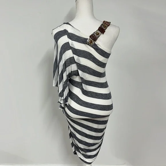 Bebe Striped Sheath Dress - Picture 5 of 6